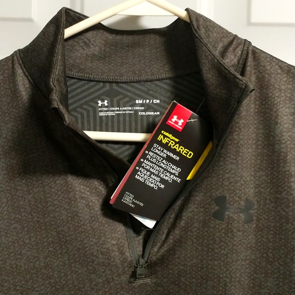 UA Fitted Coldgear 1/2 Zip Long Sleeve - Picture 4 of 10